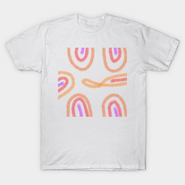 pink blue purple watercolor shapes design T-Shirt by Artistic_st